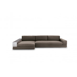 Plat hoekbank met chaise longue