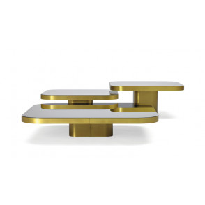 Bow Coffee Table brass 100x100