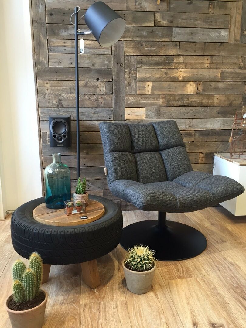 Imitatie ventilatie straal Bar Lounge Chair - Donkergrijs | Dutchbone - PUUR Design & Interi